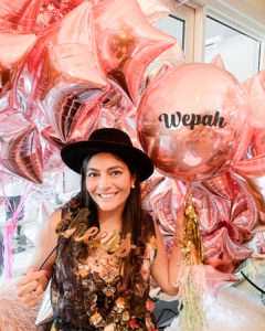 Woman Rosegold Balloons