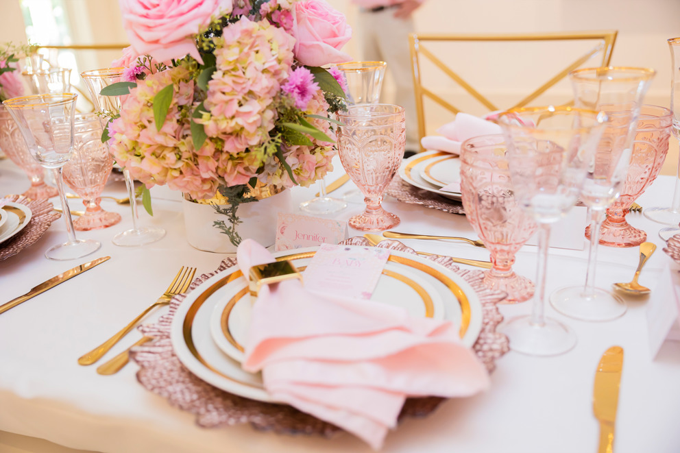 pink table setup