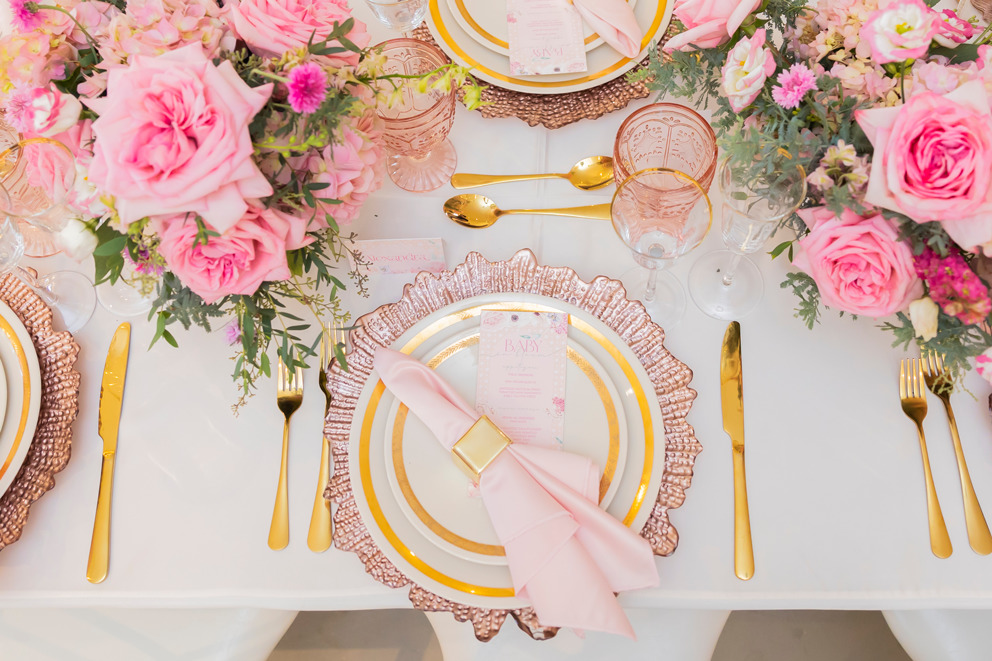 pink table setup